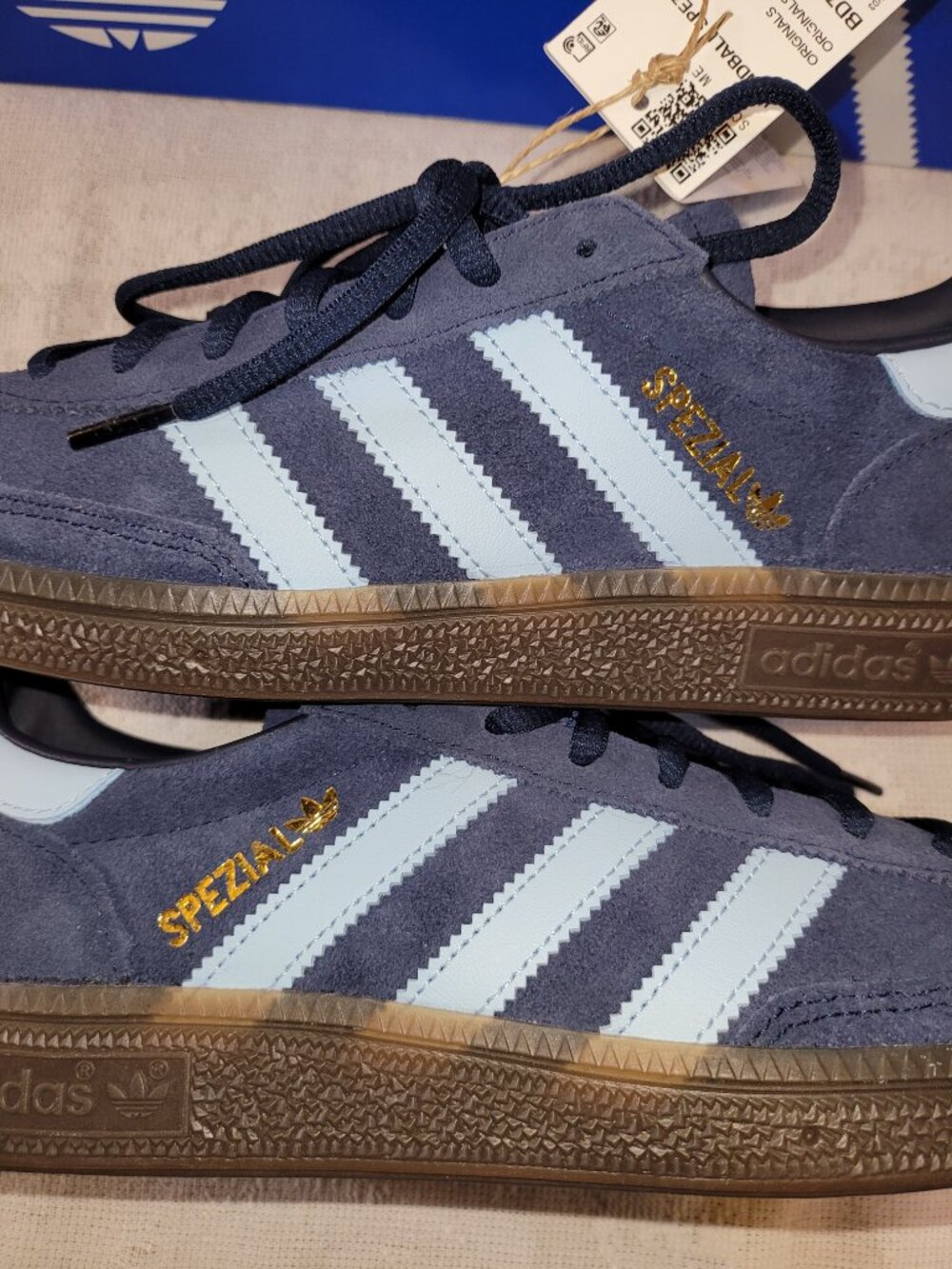 Adidas Handball Spezial Shoes Navy Blue Clear Sky BD7633 Mens Size 8.5 BRAND NEW - Picture 4 of 16